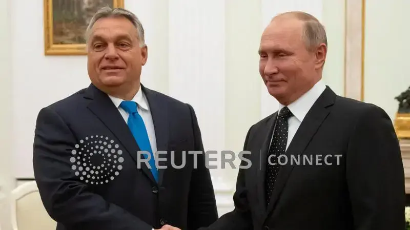 Russian President Vladimir Putin shakes hands with Hungarian Prime Minister Viktor Orban during their meeting at the Kremlin in Moscow, Russia September 18, 2018 Russian President Vladimir Putin shakes hands with Hungarian Prime Minister Viktor Orban during their meeting at the Kremlin in Moscow, Russia September 18, 2018