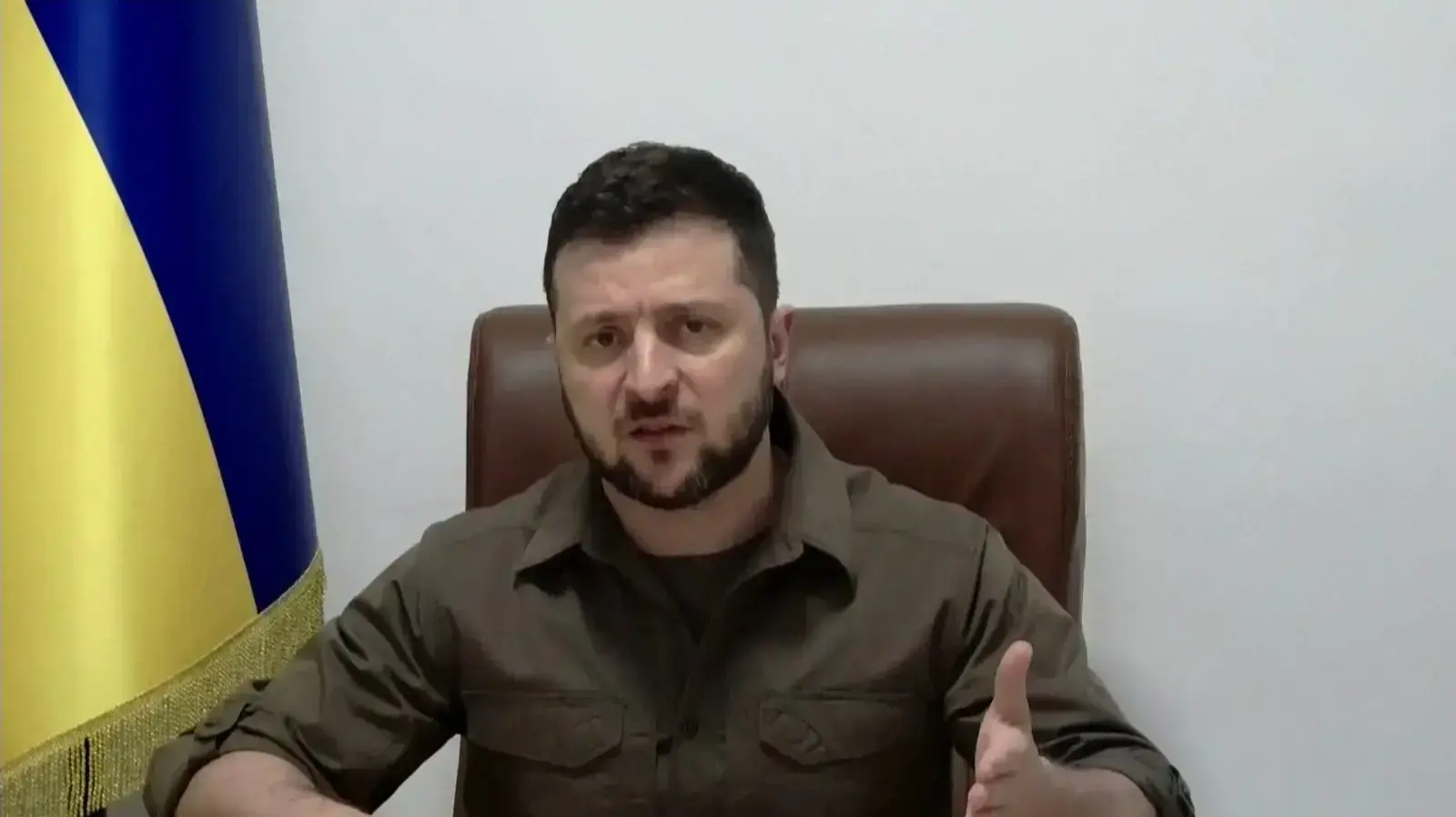 נשיא אוקראינה וולודימיר זלנסקי במועצת הביטחון, 5 באפריל 2022 נשיא אוקראינה וולודימיר זלנסקי במועצת הביטחון, 5 באפריל 2022