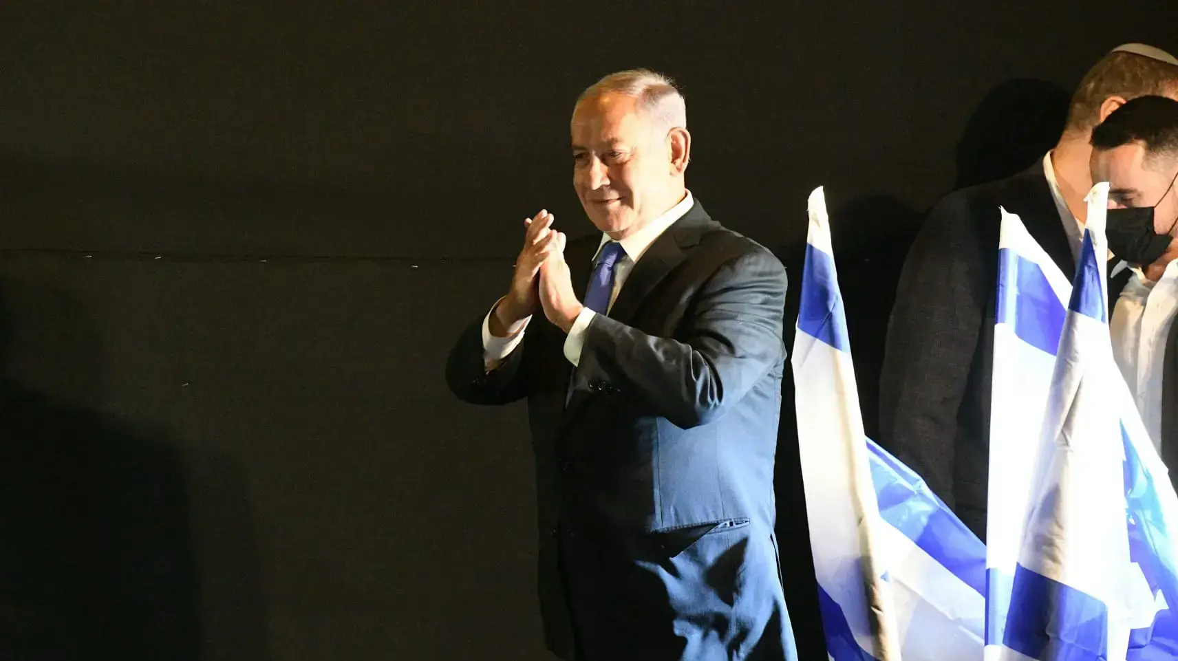 נתניהו במהלך הפגנת הימין בירושלים 6 באפריל 2022 נתניהו במהלך הפגנת הימין בירושלים 6 באפריל 2022
