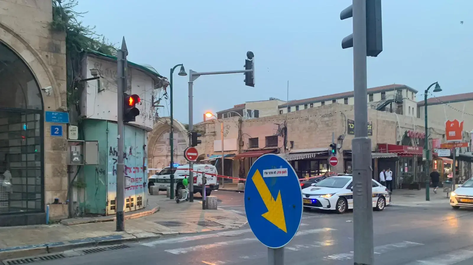 זירת חיסול המחבל של הפיגוע בתל אביב, ביפו, 8 באפריל 2022 זירת חיסול המחבל של הפיגוע בתל אביב, ביפו, 8 באפריל 2022