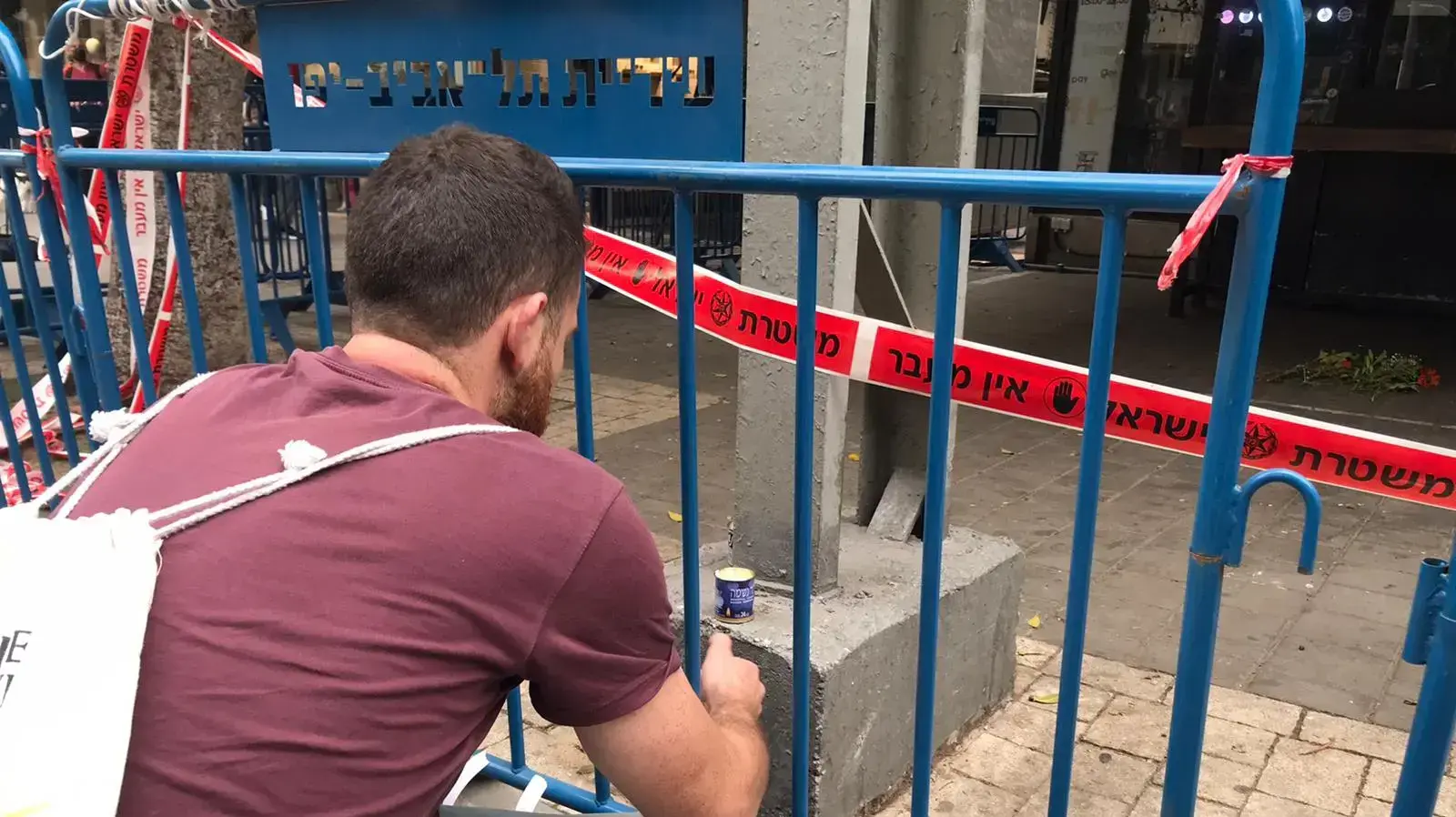 זירת חיסול המחבל בבוקר לאחר פיגוע ירי ברחוב דיזנגוף, תל אביב זירת חיסול המחבל בבוקר לאחר פיגוע ירי ברחוב דיזנגוף, תל אביב