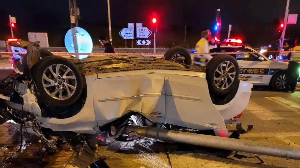 זירת תאונה סמוך לצומת ביל"ו. 12 באפריל 2022 זירת תאונה סמוך לצומת ביל"ו. 12 באפריל 2022