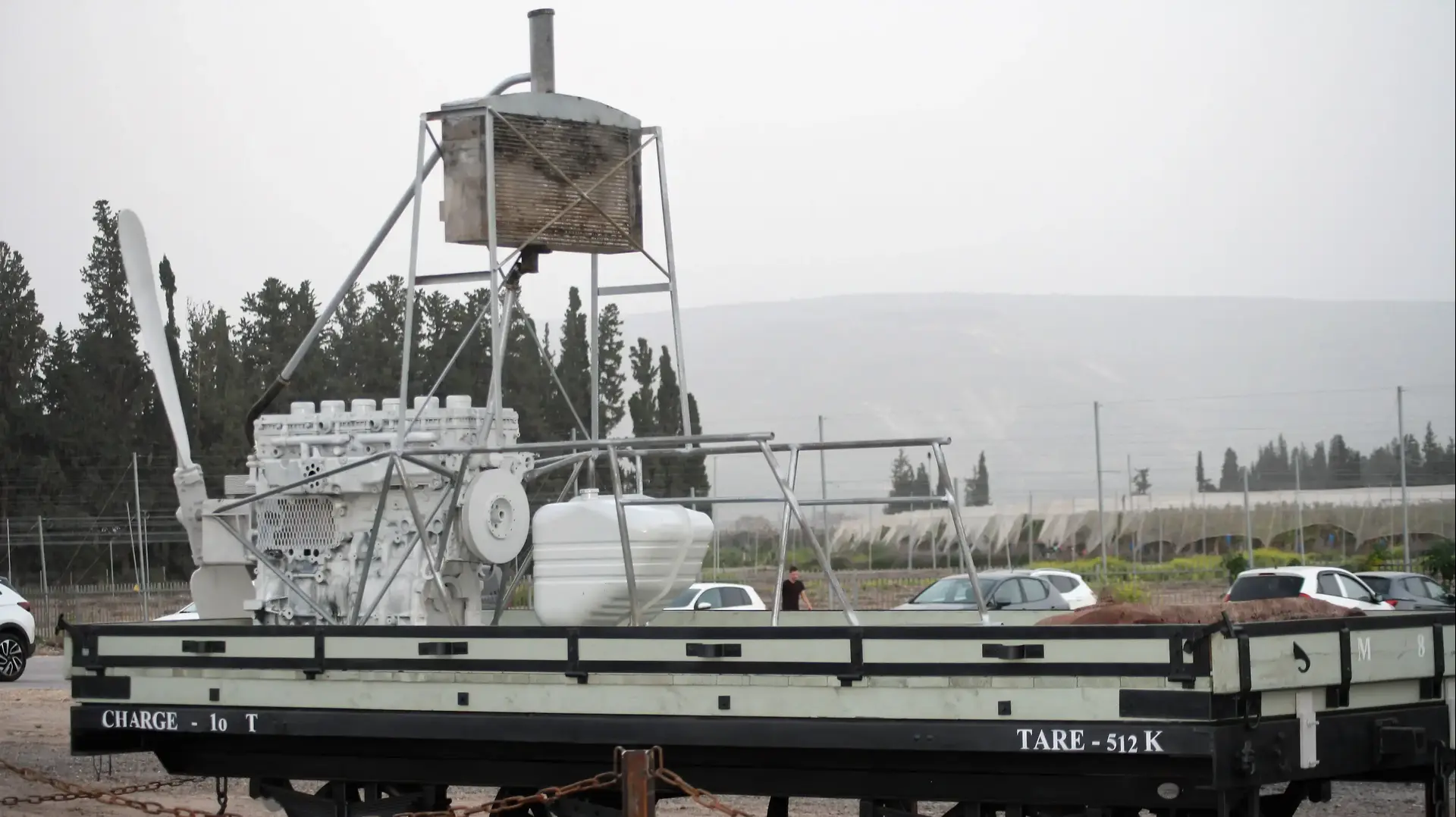 הקרונוע האווירי המשוחזר מוצב בתחנת הרכבת ההיסטורית בצמח הקרונוע האווירי המשוחזר מוצב בתחנת הרכבת ההיסטורית בצמח