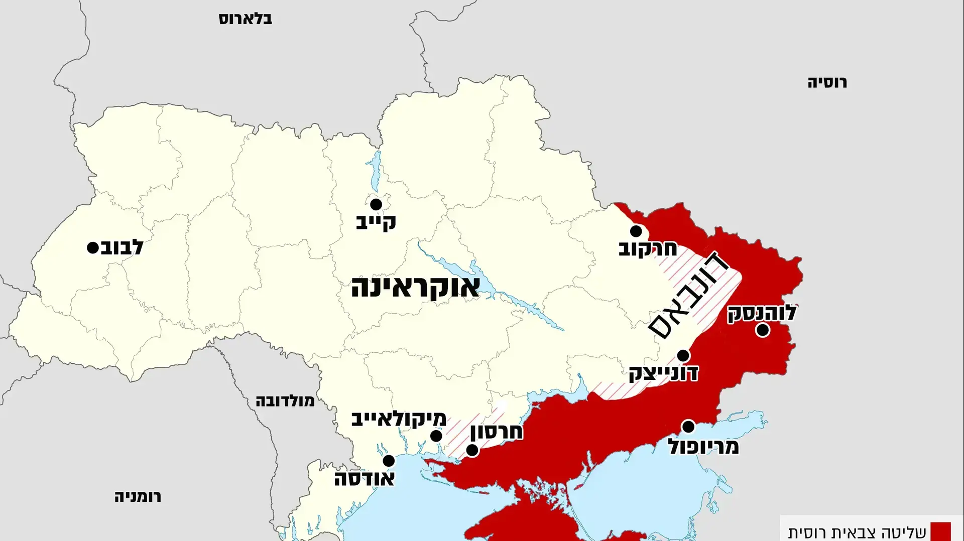 מפת אוקראינה אפריל 2022 מפת אוקראינה אפריל 2022