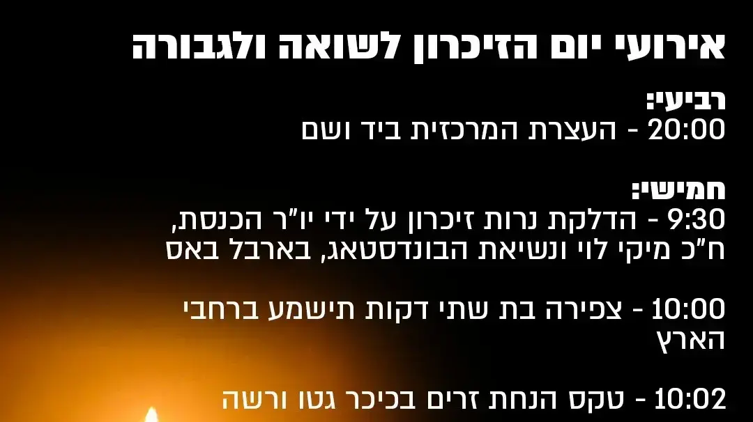 אירועי יום השואה אירועי יום השואה