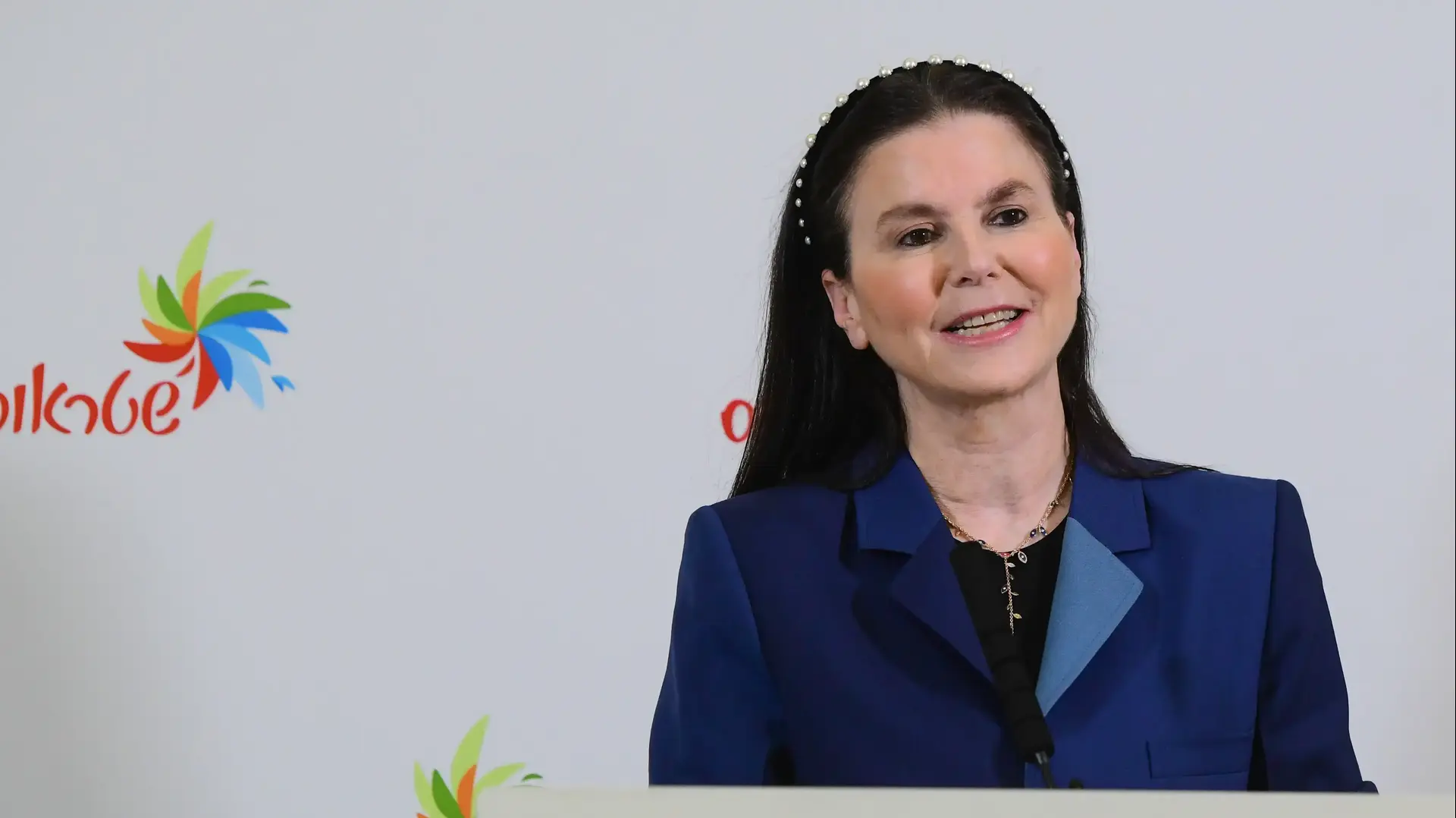 עופרה שטראוס, יו"ר קבוצת שטראוס בתדרוך עיתונאים, 28 באפריל 2022 עופרה שטראוס, יו"ר קבוצת שטראוס בתדרוך עיתונאים, 28 באפריל 2022