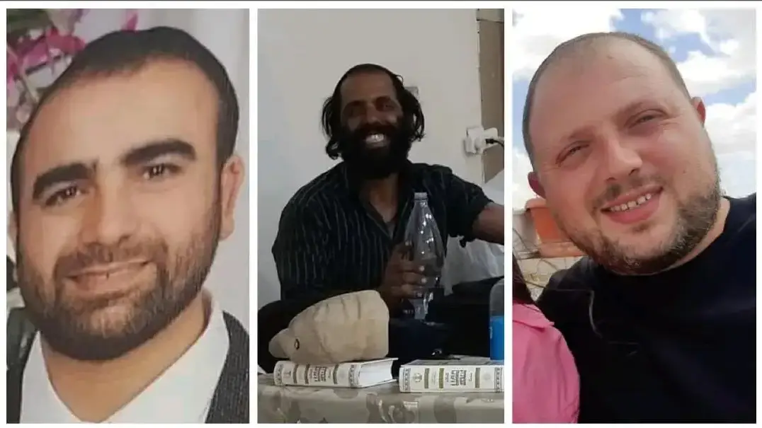 יונתן חבקוק, בועז גול ואורן בן יפתח הנרצחים בפיגוע באלעד. 6 במאי 2022 יונתן חבקוק, בועז גול ואורן בן יפתח הנרצחים בפיגוע באלעד. 6 במאי 2022