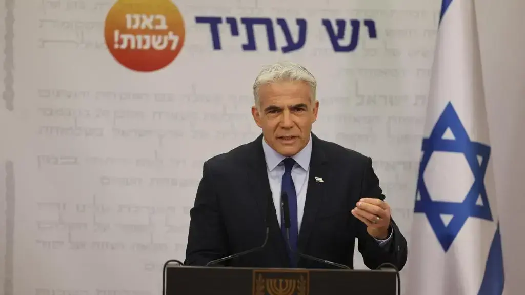 יאיר לפיד בישיבת סיעת יש עתיד 23 במאי 2022