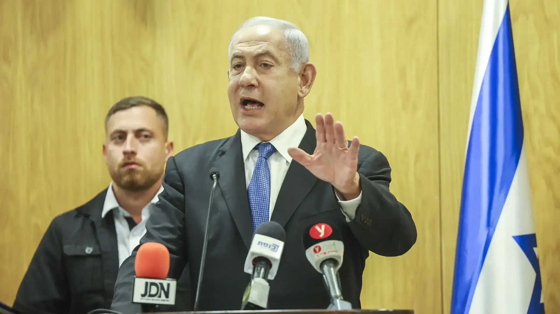 בנימין נתניהו בישיבת סיעת הליכוד 23 במאי 2022 בנימין נתניהו בישיבת סיעת הליכוד 23 במאי 2022