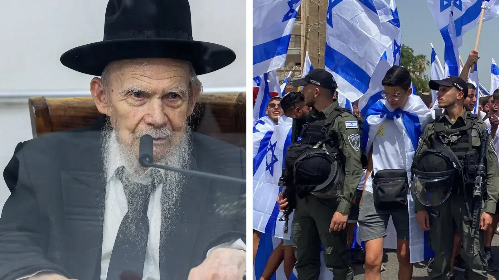 מצעד הדגלים, הרב גרשון אדלשטיין