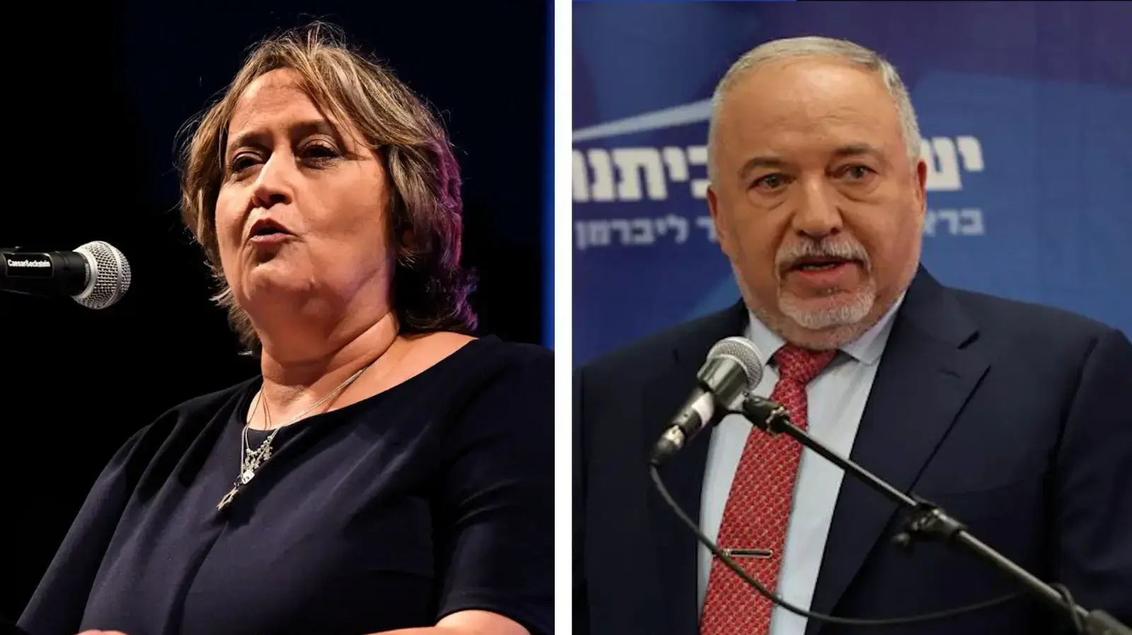 מזכ"לית הסתדרות המורים יפה בן דויד ושר האוצר אביגדור ליברמן מזכ"לית הסתדרות המורים יפה בן דויד ושר האוצר אביגדור ליברמן