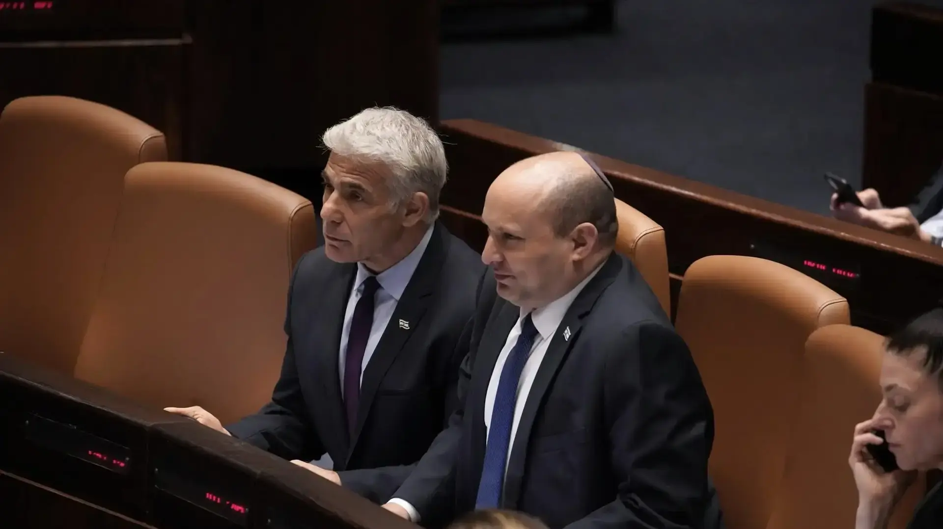 בנט ולפיד במליאות הכנסת