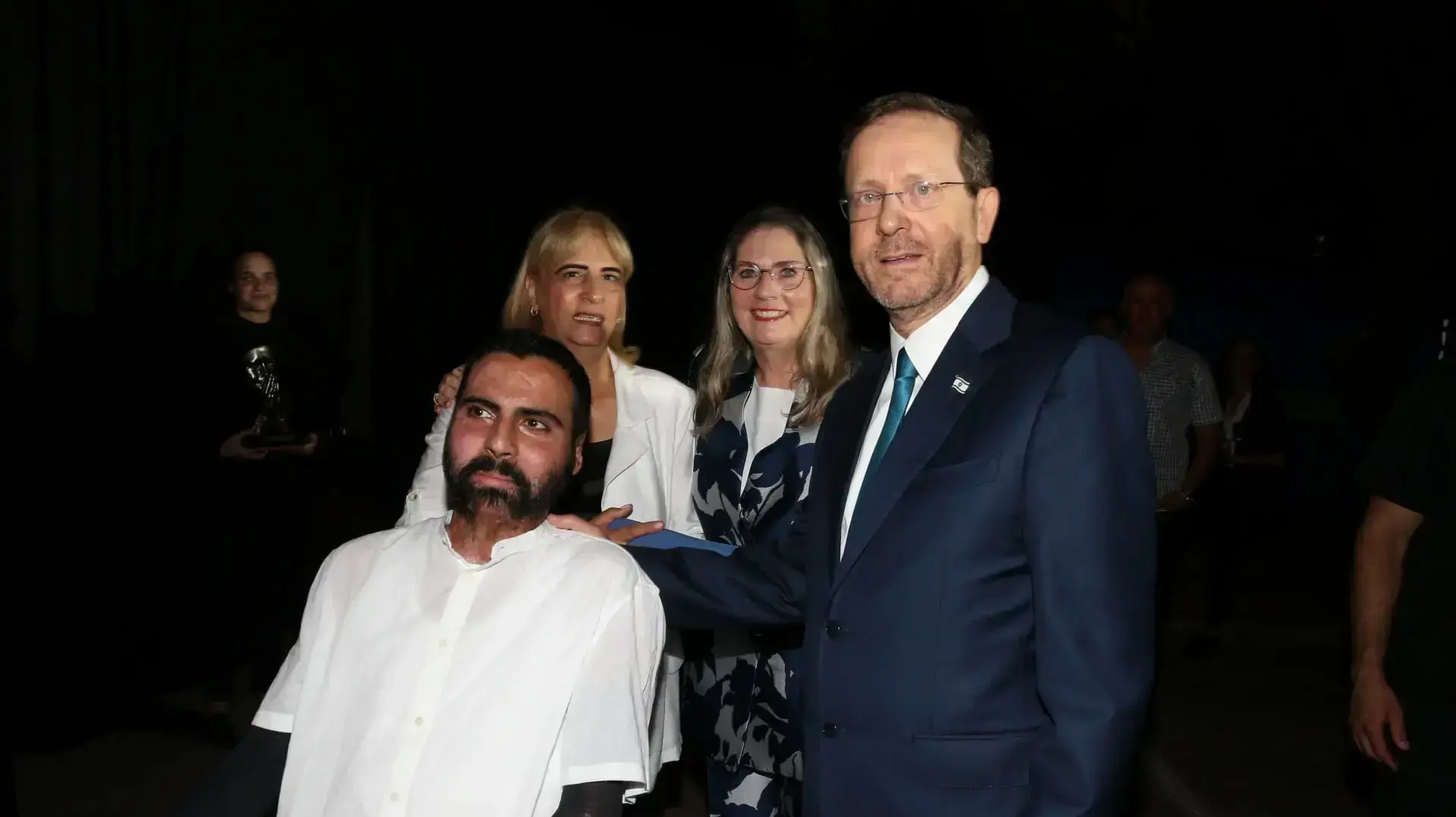 איציק סעידיאן במהלך אירוע בביה"ח שיבא
