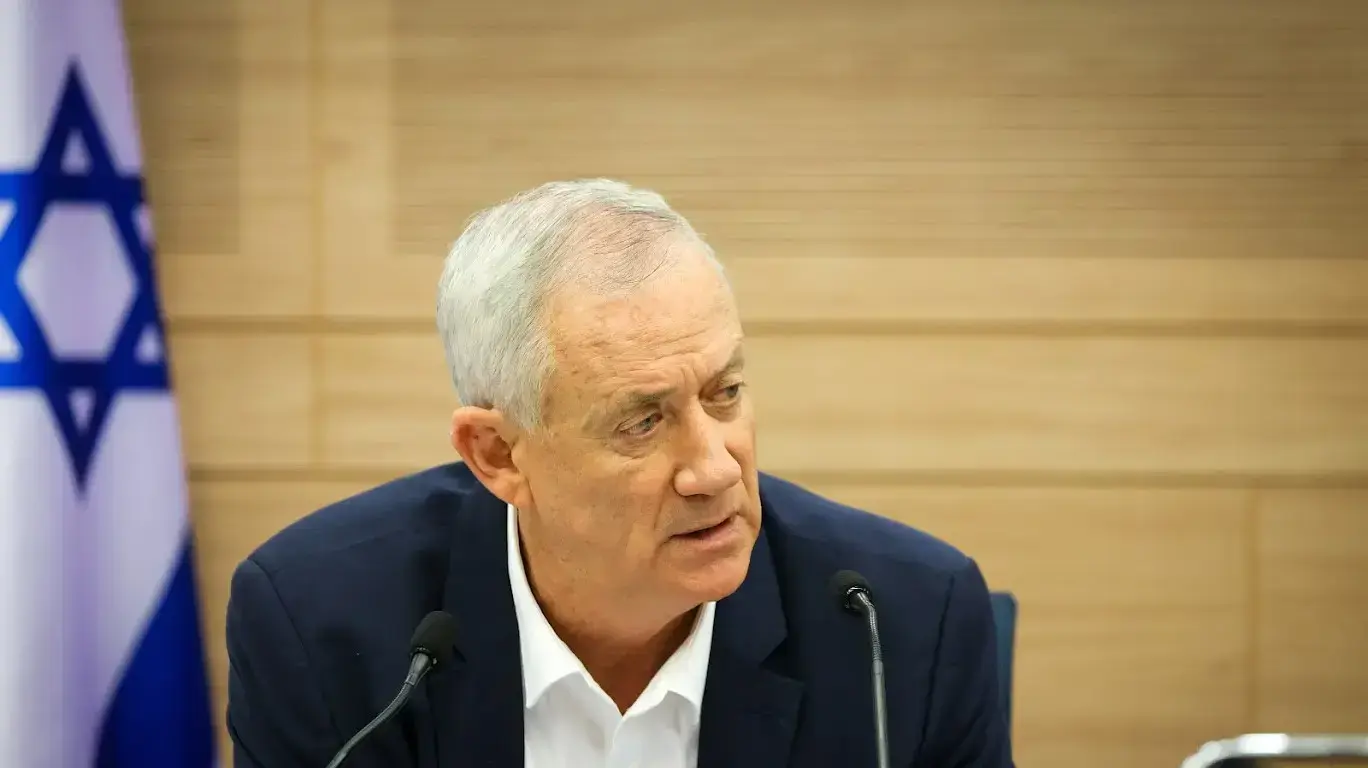 גנץ במהלך ועדת חוץ וביטחון 20 ביוני 2022 