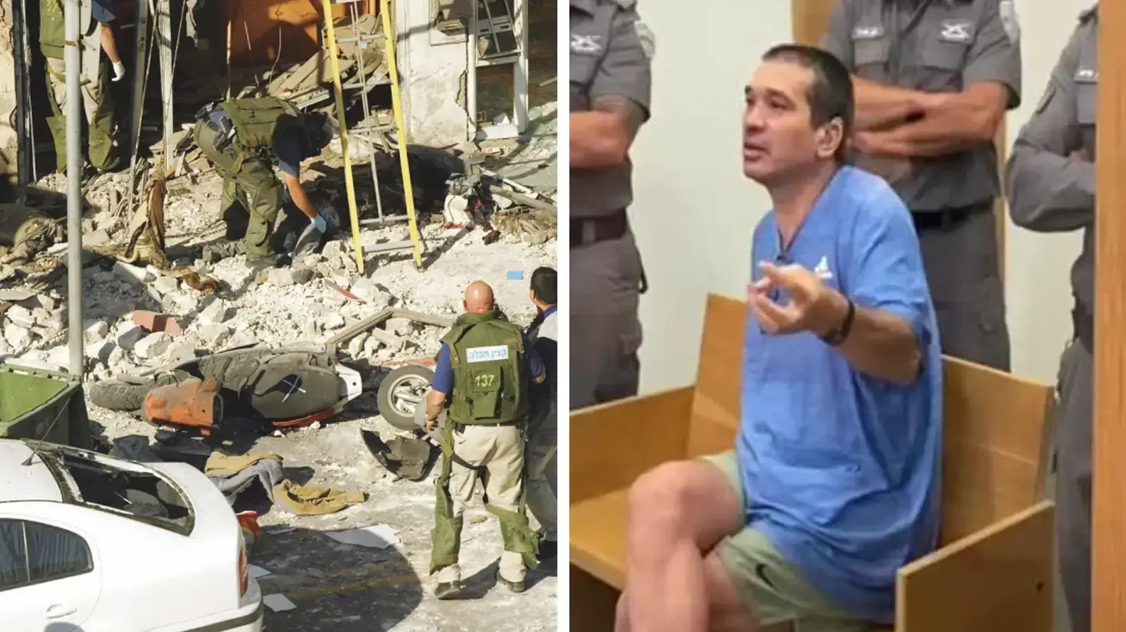 יצחק אברג'יל בבית המשפט לקראת גזר הדין. (צילום: אבשלום ששוני)