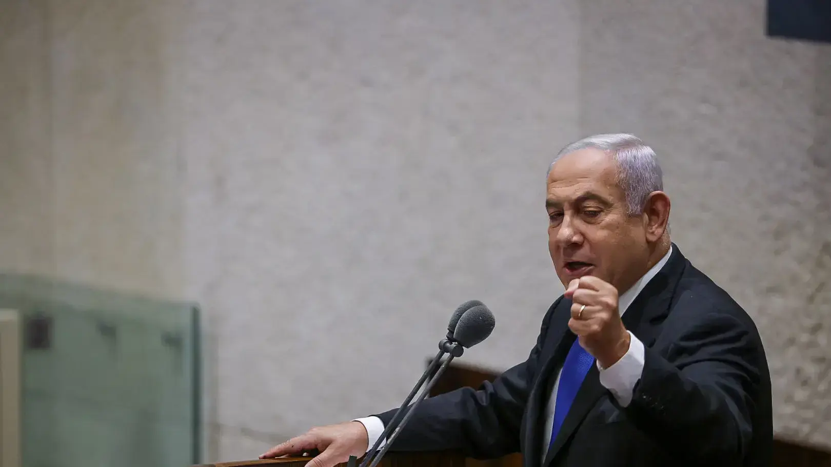 בנימין נתניהו בדיון מליאת הכנסת על פיזורה, 20 ביוני 2022 בנימין נתניהו בדיון מליאת הכנסת על פיזורה, 20 ביוני 2022