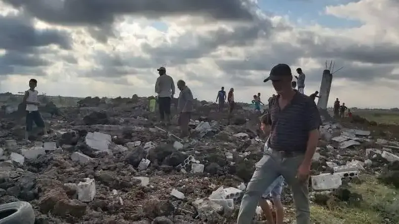 חמידיה בסוריה, לאחר תקיפה אווירית המיוחסת לישראל, 2 ביולי 2022 חמידיה בסוריה, לאחר תקיפה אווירית המיוחסת לישראל, 2 ביולי 2022