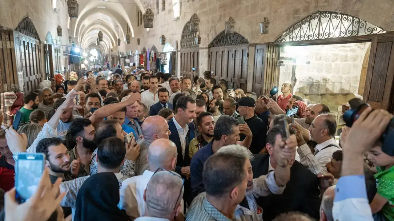 ביקור בשאר אסד ומשפחתו בחלב ביקור בשאר אסד ומשפחתו בחלב
