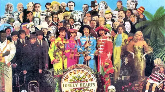 עטיפת האלבום sargent pepper's lonely hearts club band עטיפת האלבום sargent pepper's lonely hearts club band