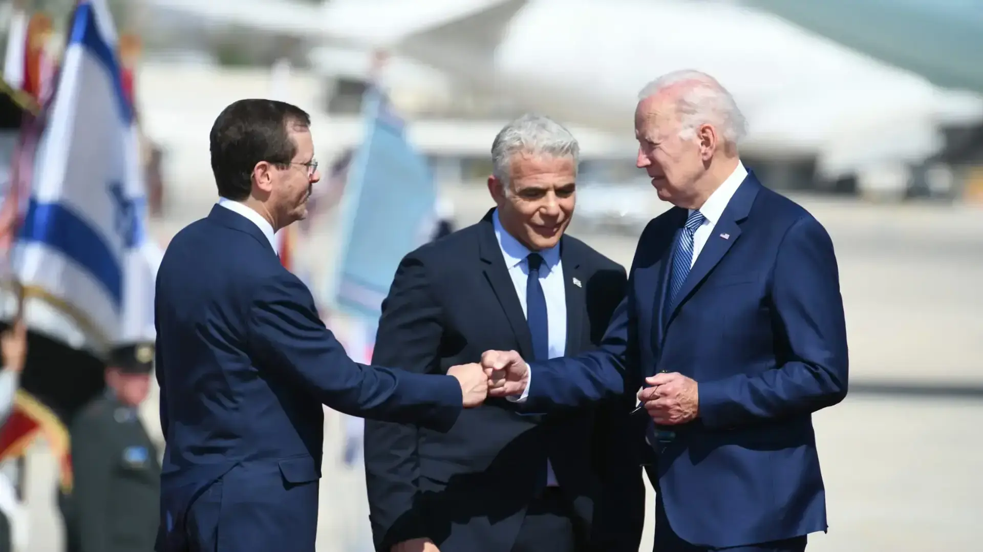 נשיא ארה"ב ג'ו ביידן בנתב"ג 13 ביולי 2022