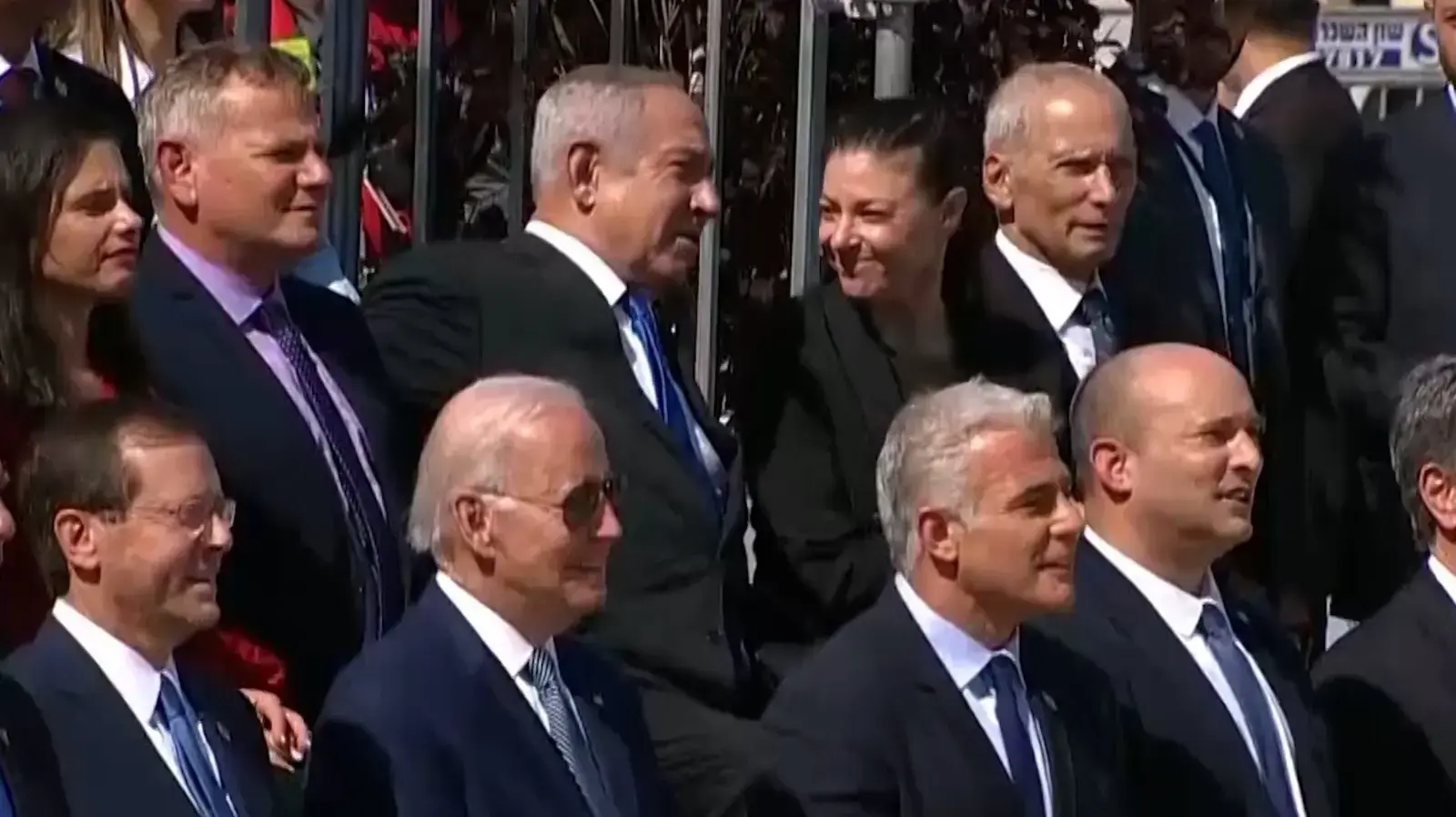 ביבי נתניהו ומרב מיכאלי בטקס קבלת הפנים של נשיא ארה"ב ג'ו ביידן בנתב"ג 13 ביולי 2022 ביבי נתניהו ומרב מיכאלי בטקס קבלת הפנים של נשיא ארה"ב ג'ו ביידן בנתב"ג 13 ביולי 2022