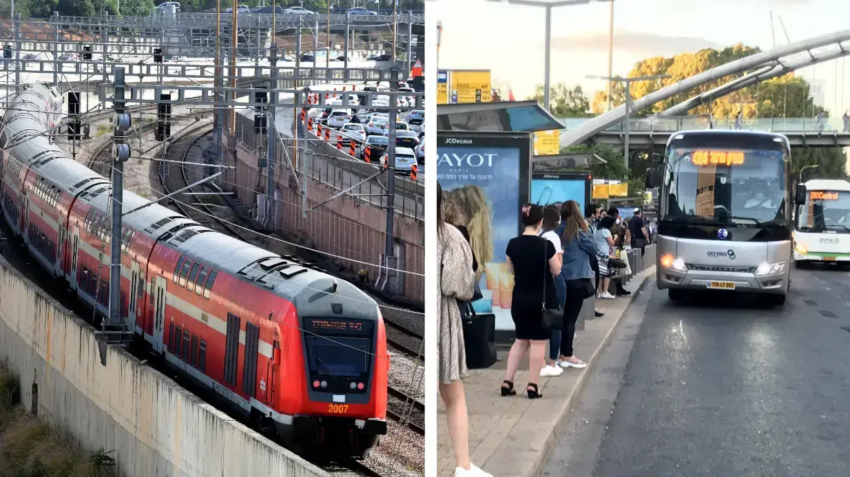 רכבת, נוסעים באוטובוס