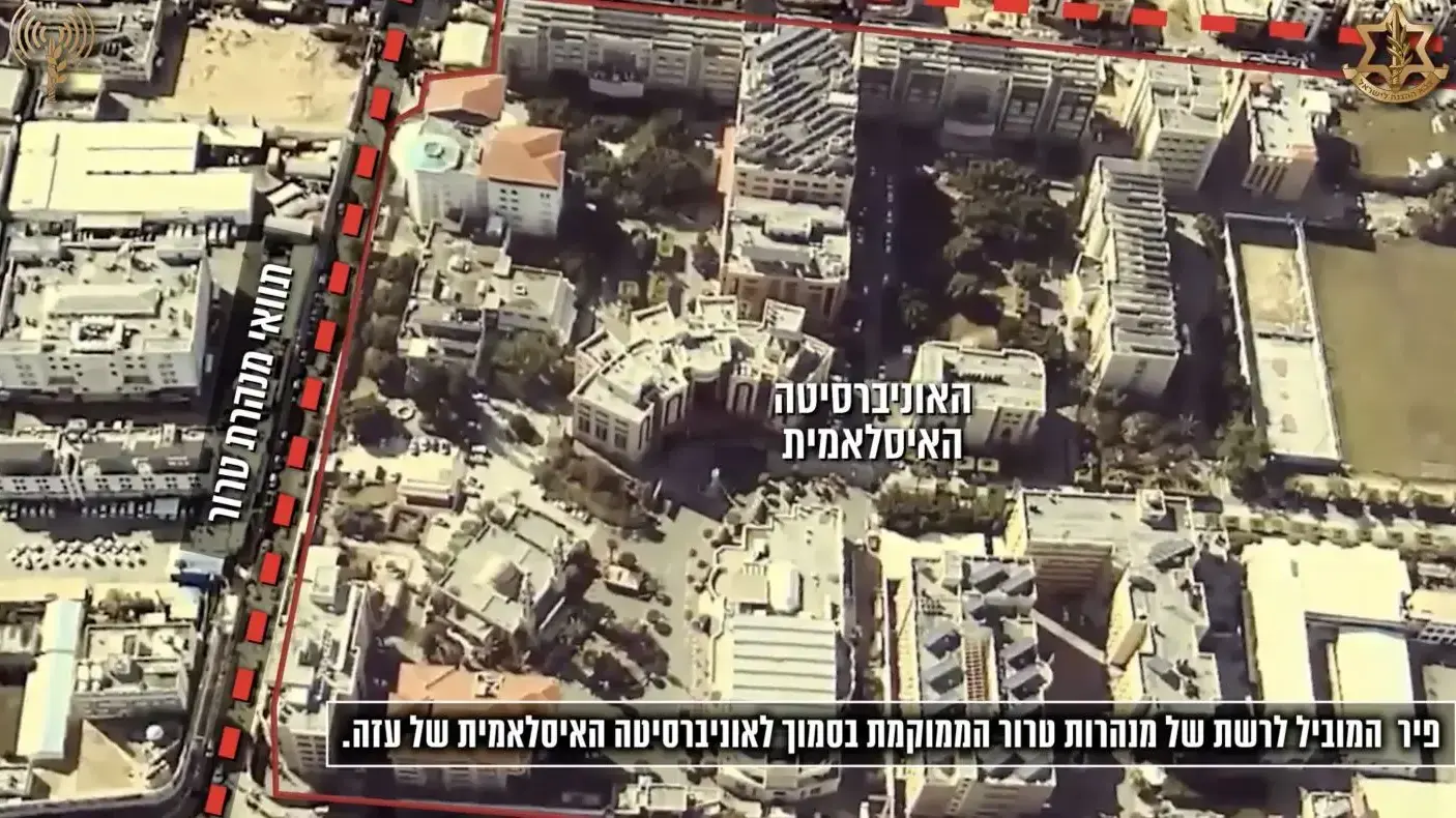 אתרים צבאיים של חמאס בלב האוכלוסייה ברצועת עזה אתרים צבאיים של חמאס בלב האוכלוסייה ברצועת עזה