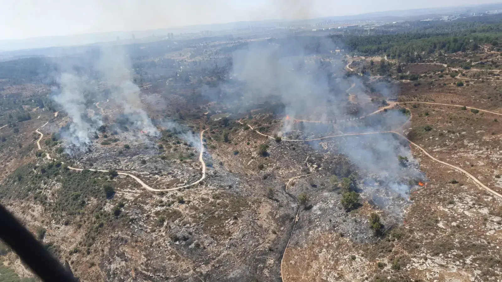 שריפה סמוך נאות קדומים