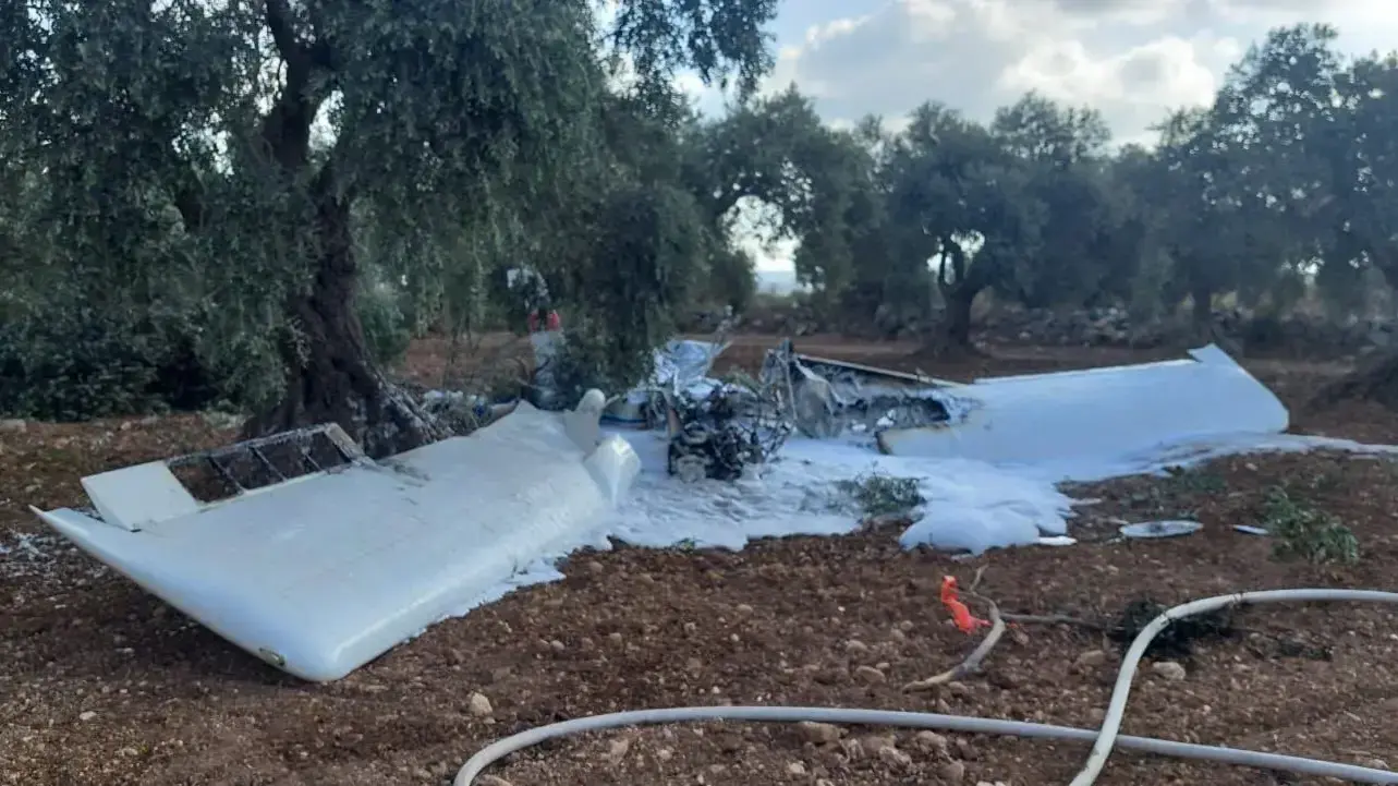 זירת התרסקות המטוס הקל במטה זיתים בגליל 7 באוגוסט 2022 זירת התרסקות המטוס הקל במטה זיתים בגליל 7 באוגוסט 2022