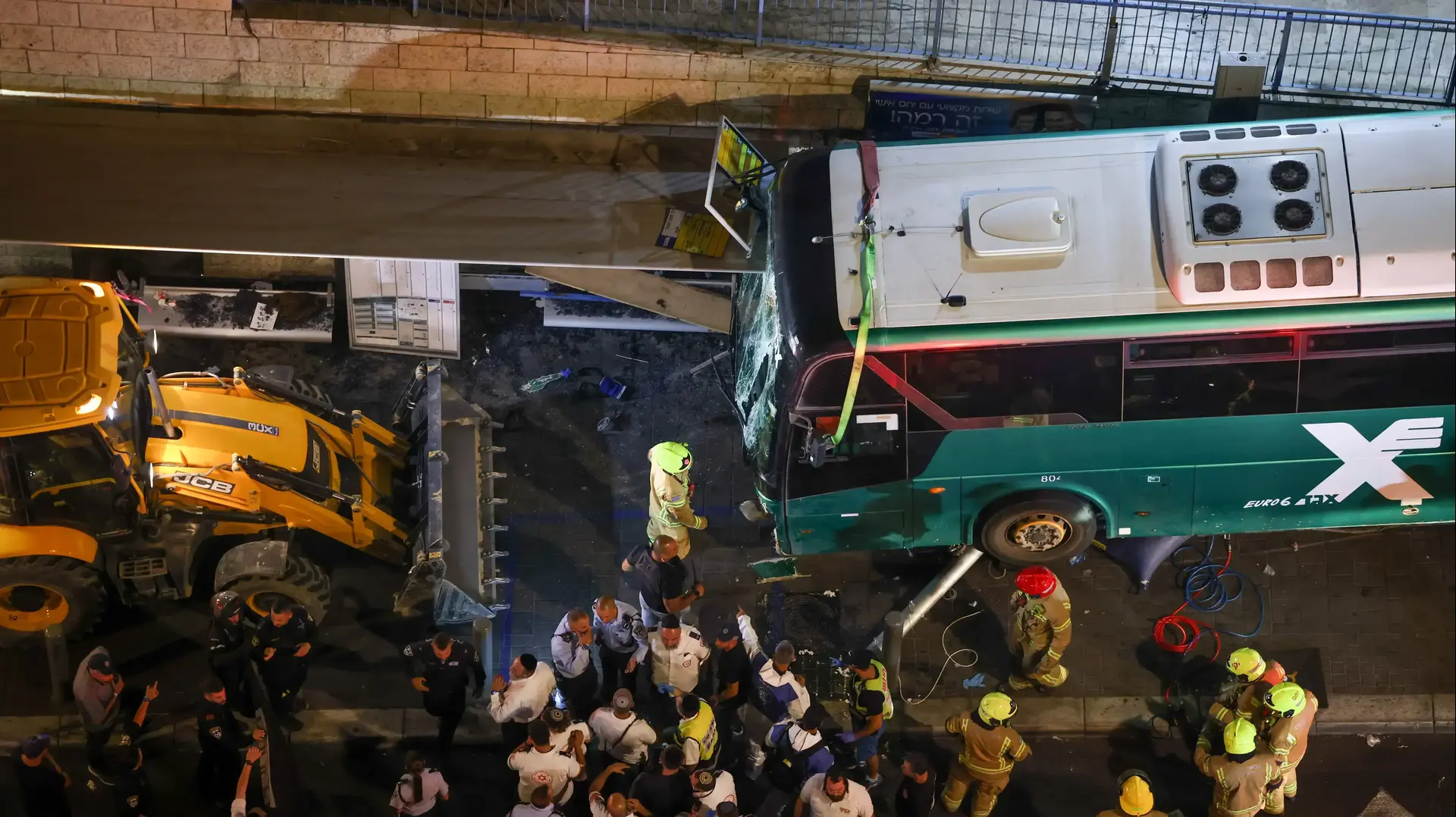 זירת תאונת הדרכים בירושלים 11 באוגוסט 2022 זירת תאונת הדרכים בירושלים 11 באוגוסט 2022