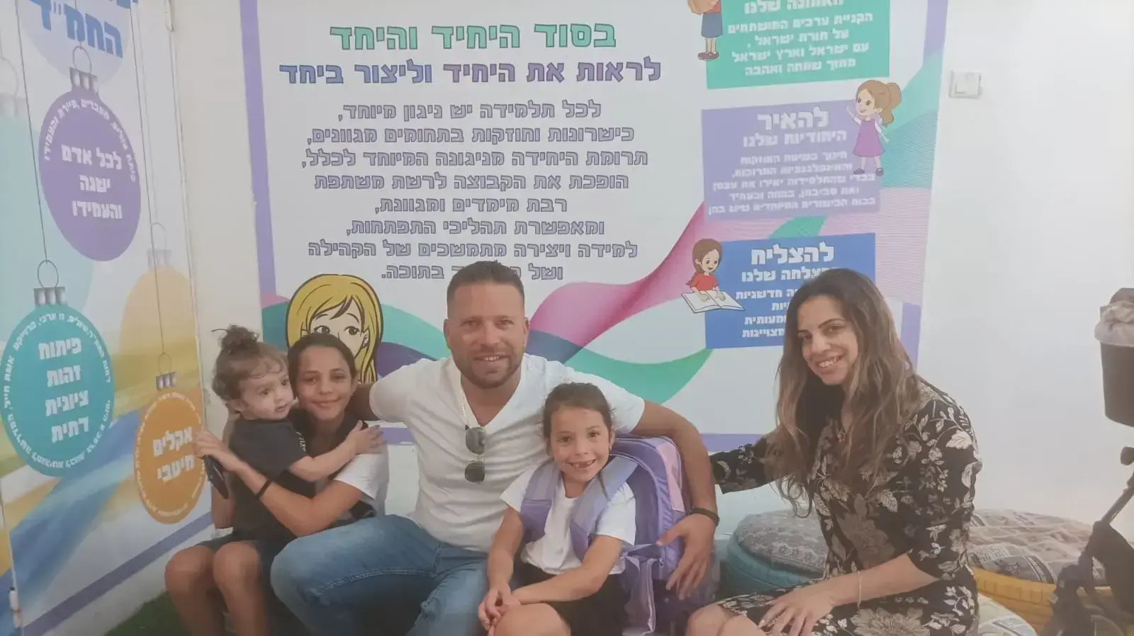 דורית ורונן וייס, מנהל ביה״ס החורש זכרון יעקב, הבוקר עם הילדים בהם הבת תהל בת ה-6, המתחילה גם היא את לימודיה בכיתה א' - בביה"ס "אהרן הרא"ה בנות" בקרית שמואל, חיפה. דורית ורונן וייס, מנהל ביה״ס החורש זכרון יעקב, הבוקר עם הילדים בהם הבת תהל בת ה-6, המתחילה גם היא את לימודיה בכיתה א' - בביה"ס "אהרן הרא"ה בנות" בקרית שמואל, חיפה.