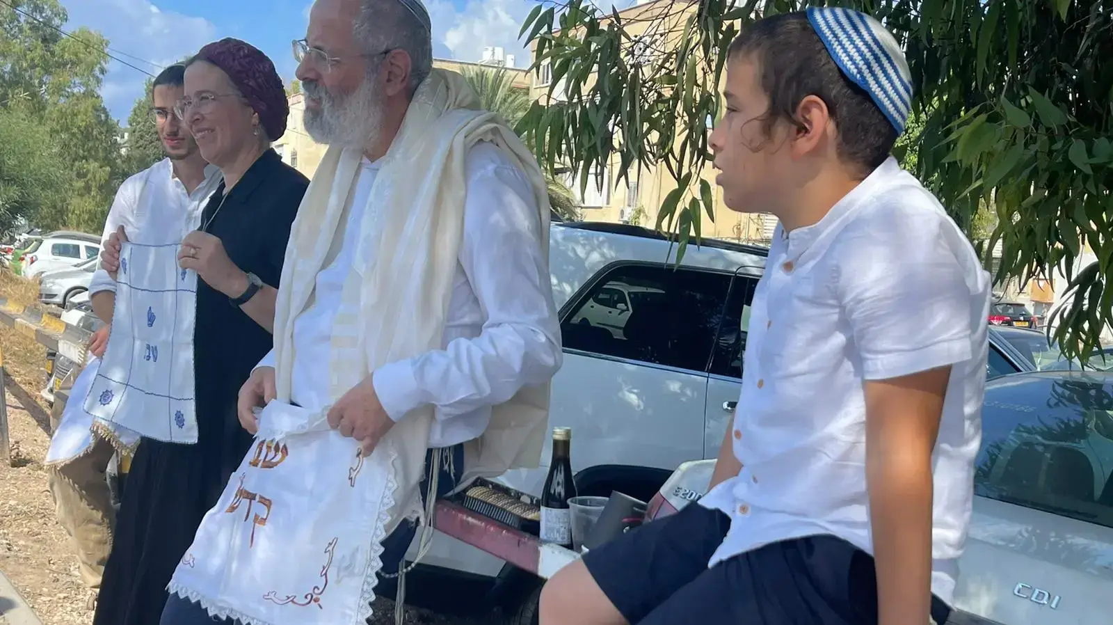 מפגינים נגד השקת קו מטרונית חדש בחיפה של מרב מיכאלי. 8 באוקטובר 2022