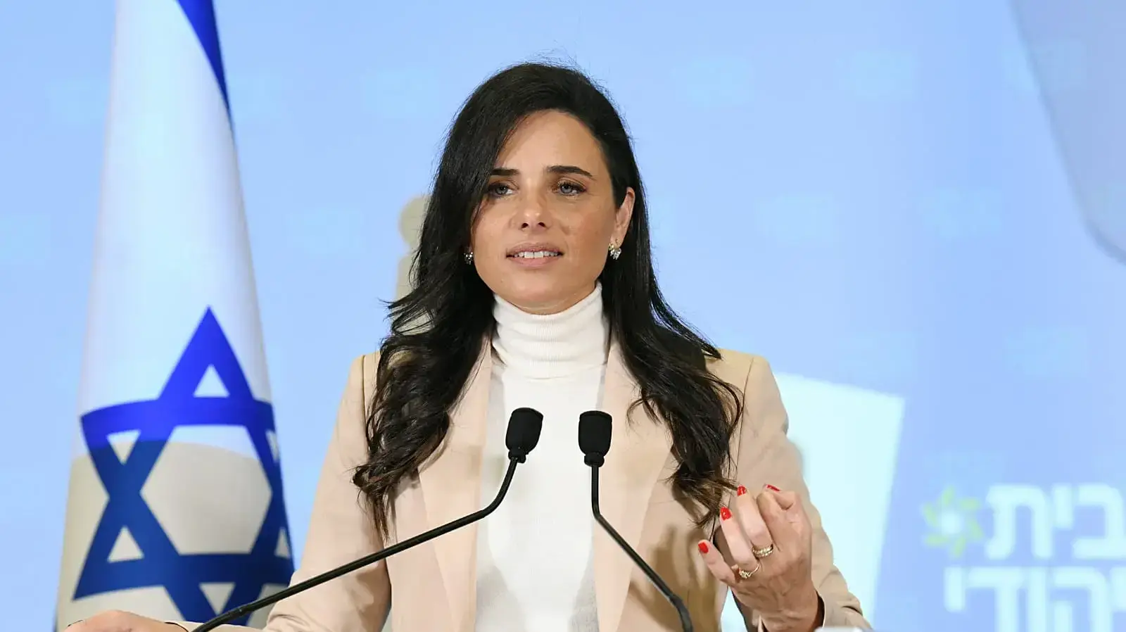 הצהרת יו"ר הבית היהודי, איילת שקד בכפר המכבייה 25 באוקטבר 2022 הצהרת יו"ר הבית היהודי, איילת שקד בכפר המכבייה 25 באוקטבר 2022