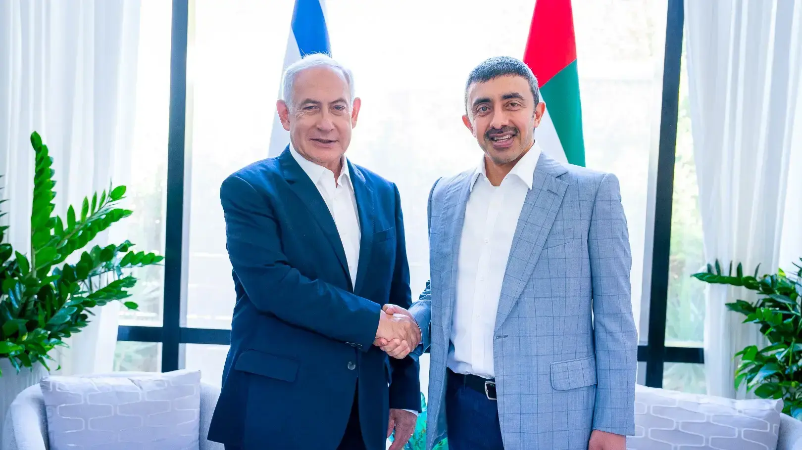 פגישת שר החוץ של האמירויות, עבדאללה בן זיאד ויו"ר האופוזיציה, בנימין נתניהו פגישת שר החוץ של האמירויות, עבדאללה בן זיאד ויו"ר האופוזיציה, בנימין נתניהו
