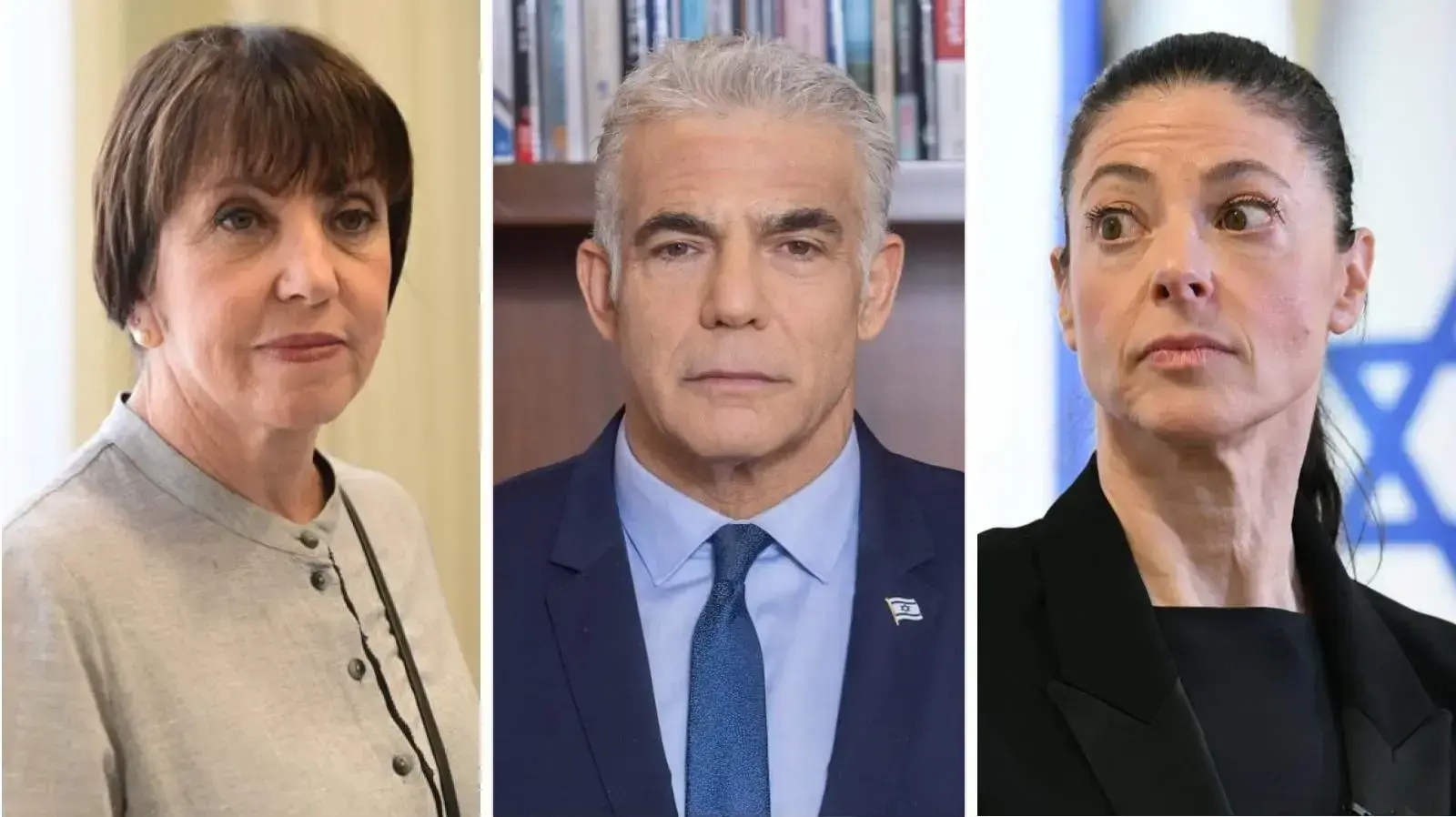 יו"ר העבודה מרב מיכאלי
יו"ר יש עתיד יאיר לפיד
יו"ר מרצ זהבה גלאון יו"ר העבודה מרב מיכאלי
יו"ר יש עתיד יאיר לפיד
יו"ר מרצ זהבה גלאון