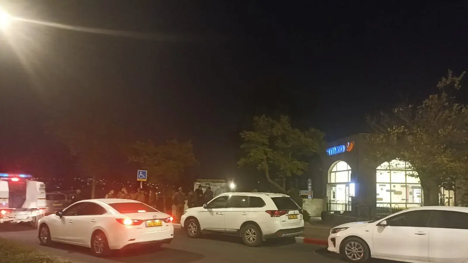 הזירה בה אותרה הפצועה בקרית ארבע לאחר שנורתה מרחוק 3 בנובמבר 2022