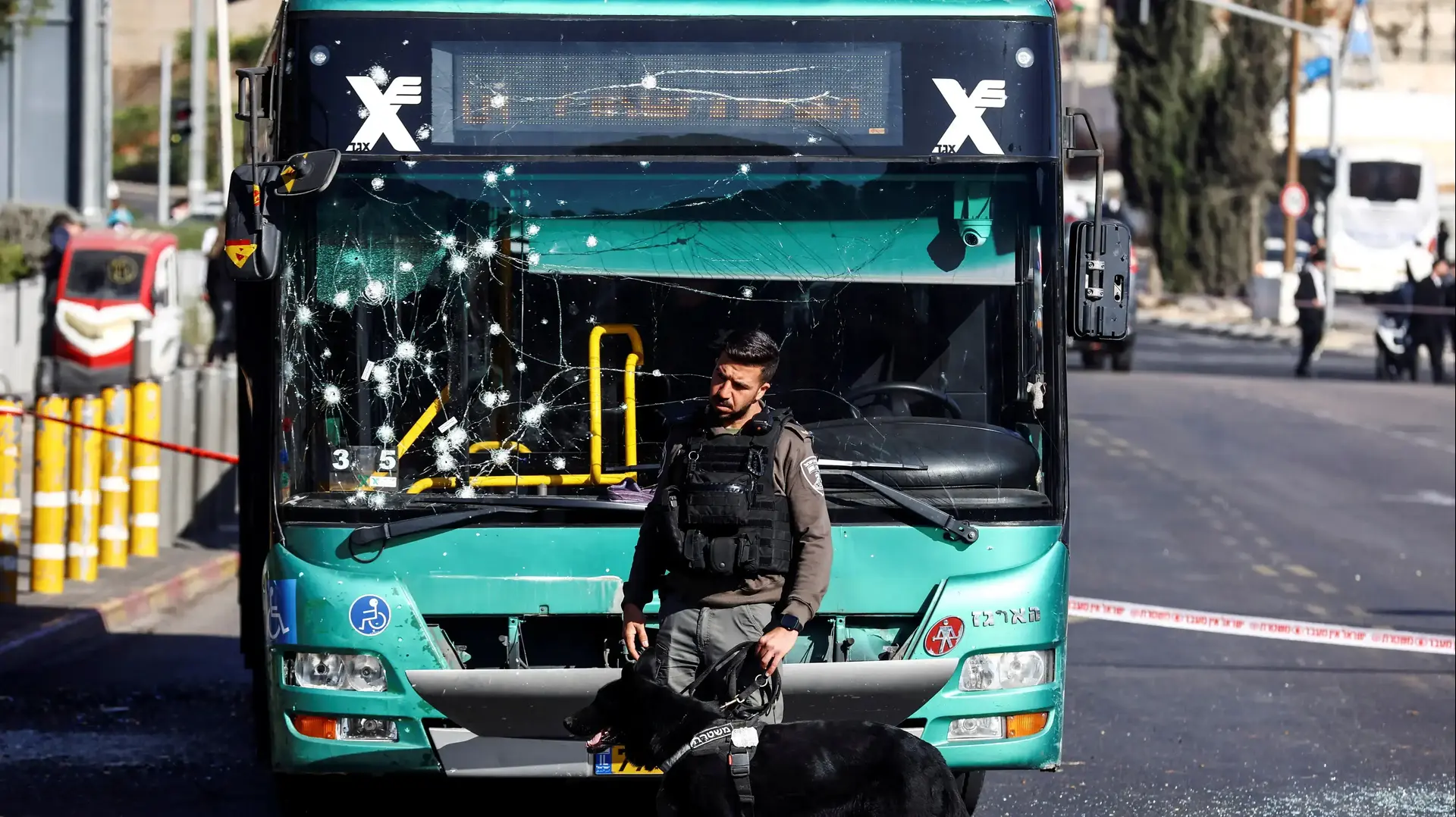 זירת הפיגוע בירושלים 23 בנובמבר 2022 זירת הפיגוע בירושלים 23 בנובמבר 2022