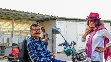 מוסטפא עם אירית גוריון מוסטפא עם אירית גוריון