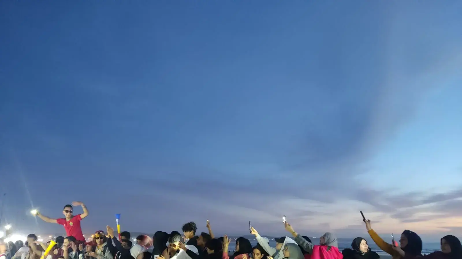 מרוקו חוגגת את ההעפלה לחצי גמר המונדיאל 2022, 10 בדצמבר 2022 מרוקו חוגגת את ההעפלה לחצי גמר המונדיאל 2022, 10 בדצמבר 2022