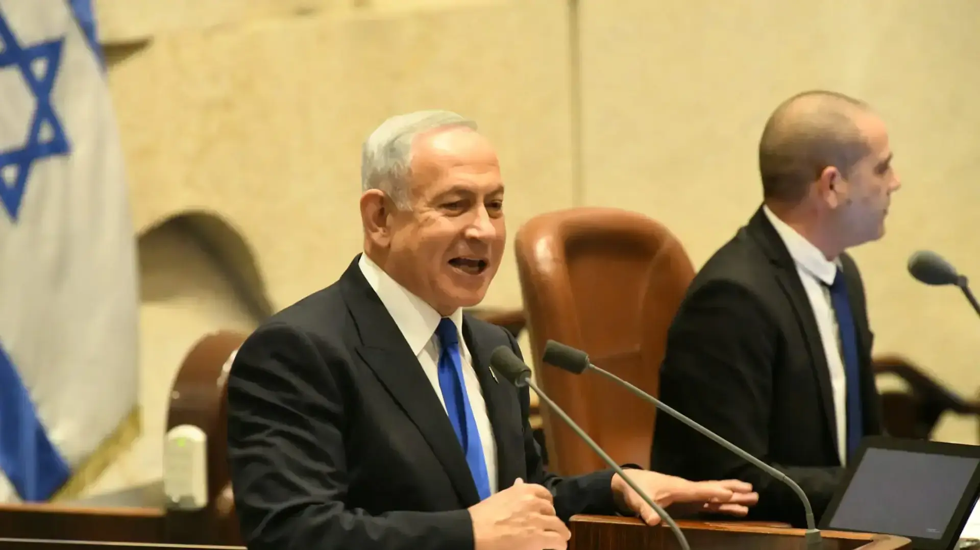 בנימין נתניהו, אופיר כץ, דיון השבעת הממשלה, כנסת, 29 בדצמבר 2022 בנימין נתניהו, אופיר כץ, דיון השבעת הממשלה, כנסת, 29 בדצמבר 2022