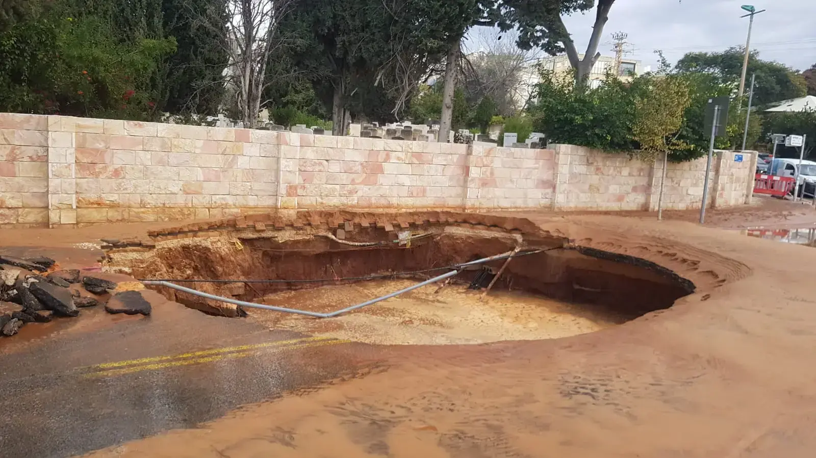 פיצוץ בצינור מים בתל אביב, 4 בינואר 2023 פיצוץ בצינור מים בתל אביב, 4 בינואר 2023