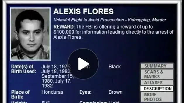 אלכסיס פלורס, מבוקש על יד ה-FBI אלכסיס פלורס, מבוקש על יד ה-FBI