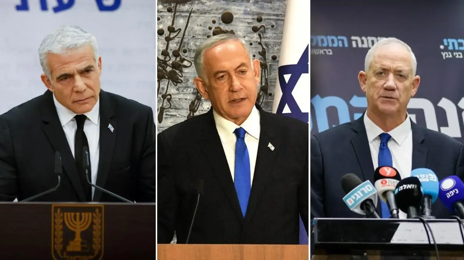 יו"ר המחנה הממלכתי בני גנץ
ראש הממשלה בנימין נתניהו
יו"ר האופוזיציה יו"ר יש עתיד יאיר לפיד יו"ר המחנה הממלכתי בני גנץ
ראש הממשלה בנימין נתניהו
יו"ר האופוזיציה יו"ר יש עתיד יאיר לפיד