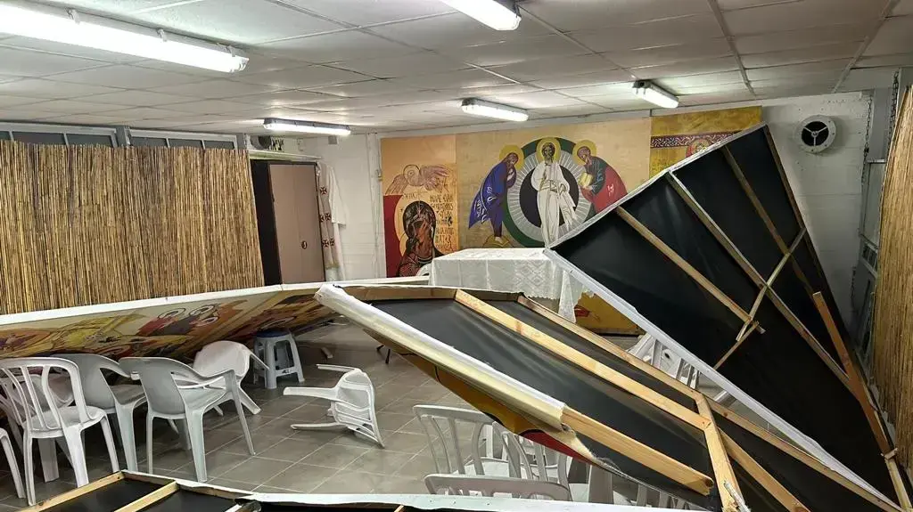 ההשחתה במנזר המרוני הנוצרי במעלות. 12 בינואר 2023