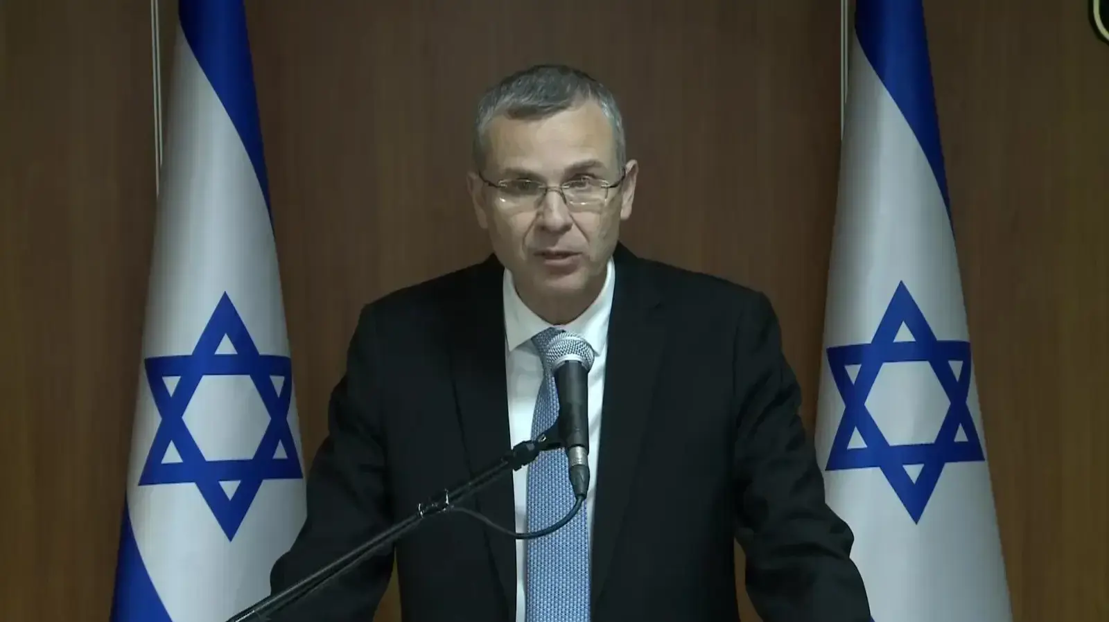שר המשפטים יריב לוין בתגובה לדברי נשיאת בית המשפט העליון אסתר חיות בכנס המשפט הציבורי, חיפה, 12 בינואר 2023 שר המשפטים יריב לוין בתגובה לדברי נשיאת בית המשפט העליון אסתר חיות בכנס המשפט הציבורי, חיפה, 12 בינואר 2023