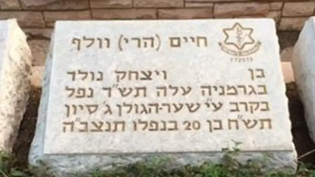 קברו של חיים-הארי וולף קברו של חיים-הארי וולף
