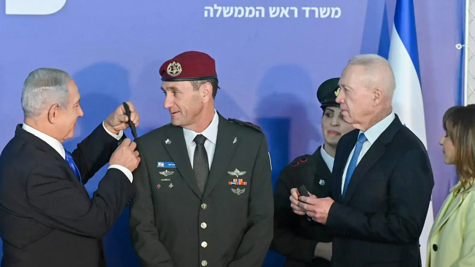 טקס קבלת מינוי והענקת דרגת רא"ל לרמטכ"ל ה-23 הרצי הלוי בראשות רה"מ בנימין נתניהו, שר הביטחון יואב גלנט והרמטכ"ל היוצא אביב כוכבי, 16 בינואר 2023 טקס קבלת מינוי והענקת דרגת רא"ל לרמטכ"ל ה-23 הרצי הלוי בראשות רה"מ בנימין נתניהו, שר הביטחון יואב גלנט והרמטכ"ל היוצא אביב כוכבי, 16 בינואר 2023