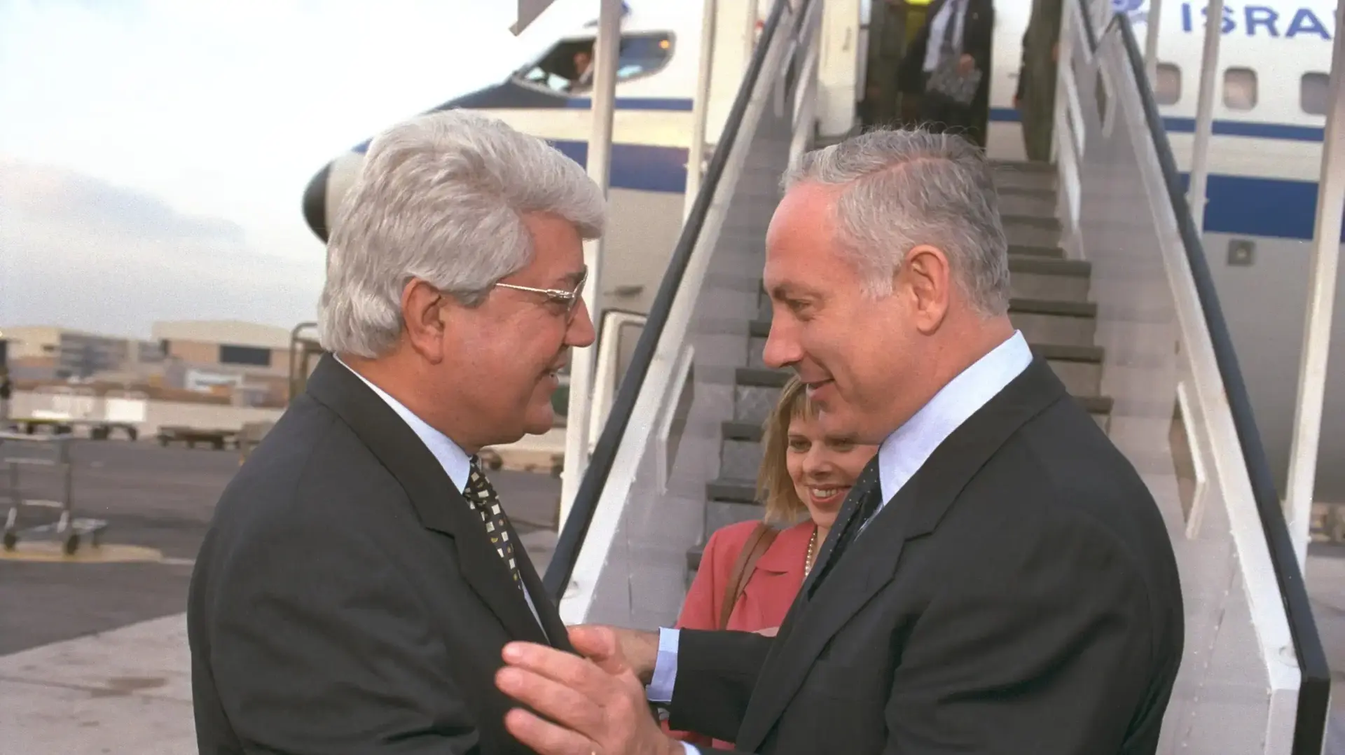 דוד לוי עם בנימין נתניהו דוד לוי עם בנימין נתניהו