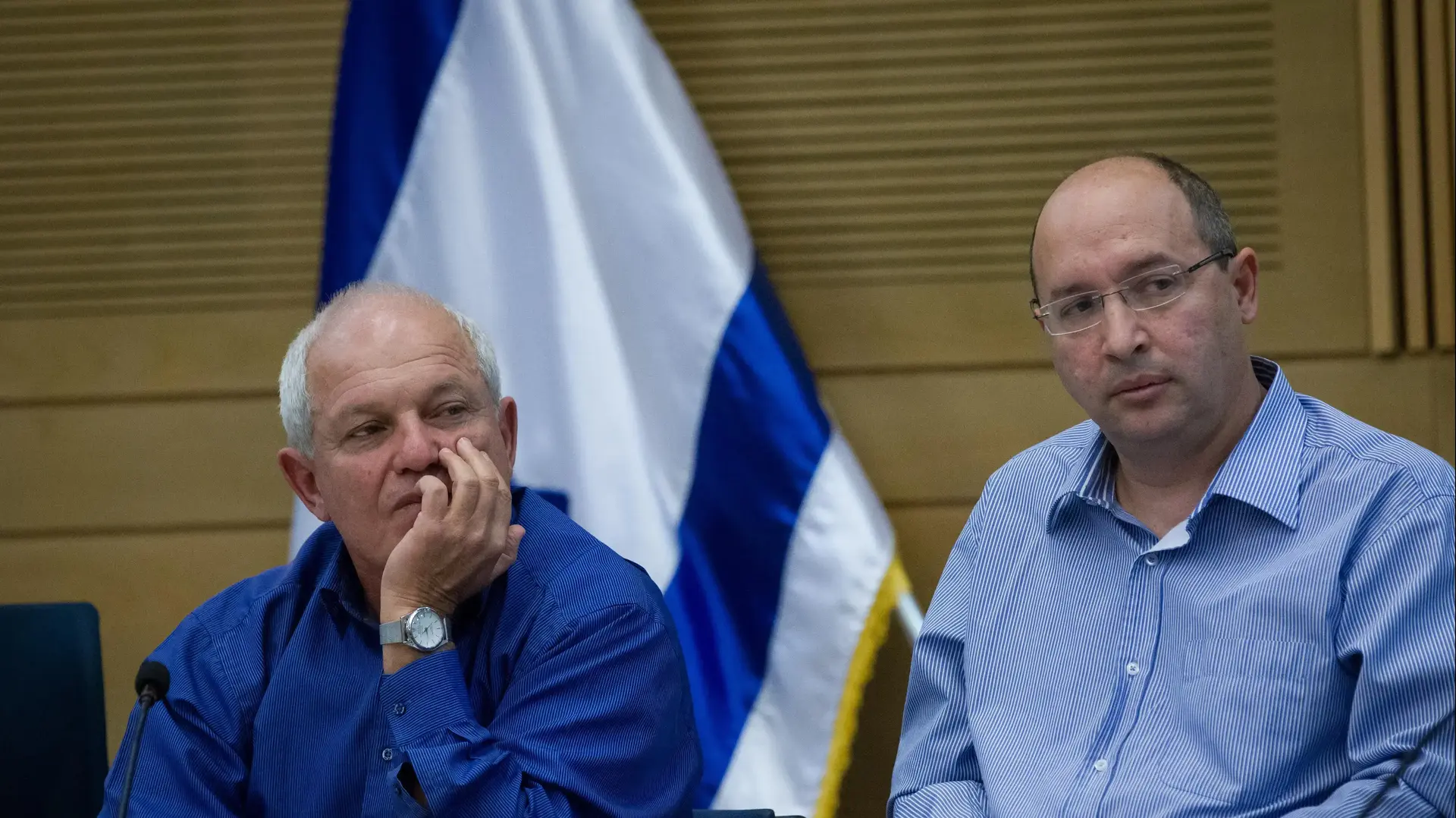 אבי ניסנקורן וחיים כץ בדיון בוועדת הרווחה, העבודה והבריאות של הכנסת, 24 בנובמבר 2014
