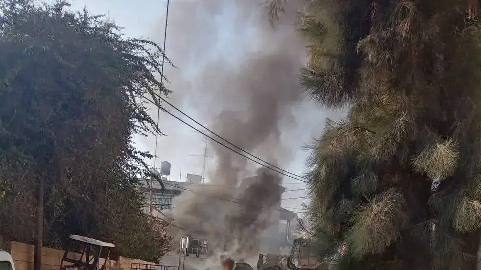 פעילות צה"ל במחנה הפליטים ג'נין. המשאית בה הסתתרו הלוחמים לטענת הפלסטינים. 26 ינואר 2023 פעילות צה"ל במחנה הפליטים ג'נין. המשאית בה הסתתרו הלוחמים לטענת הפלסטינים. 26 ינואר 2023